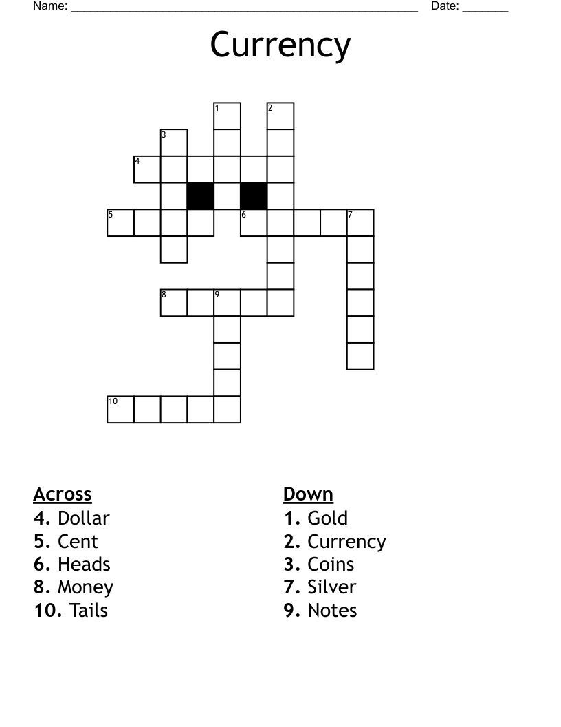 Currency Crossword
