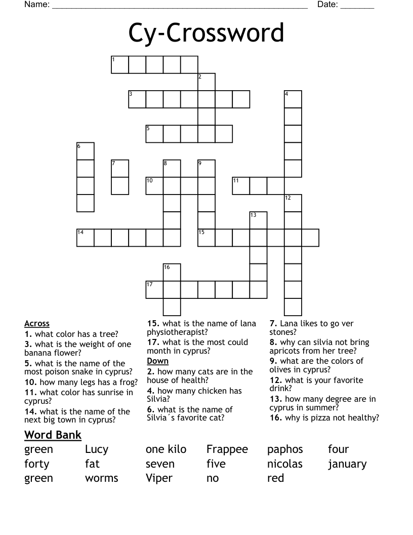 Cy-Crossword
