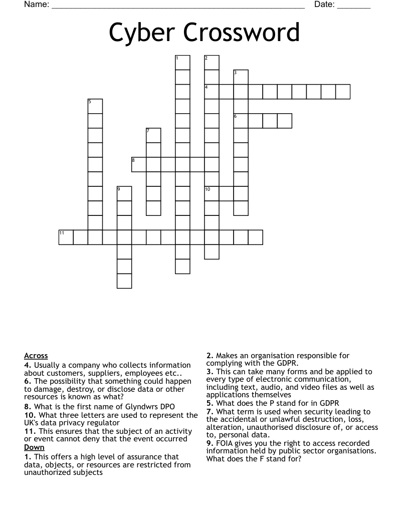 Cyber Crossword