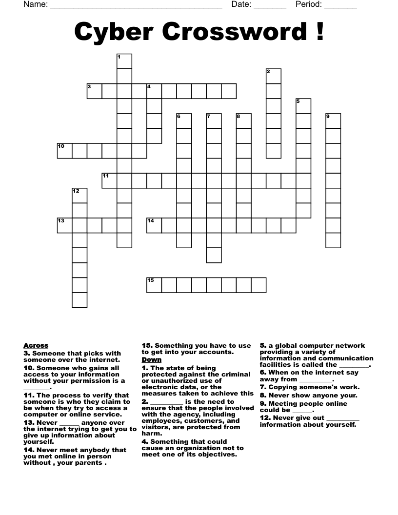Cyber Crossword !