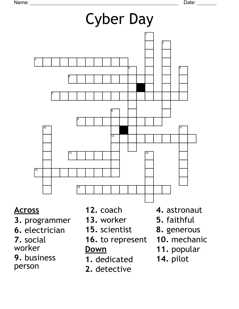 Cyber Day  Crossword