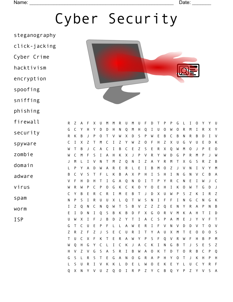 Cyber Security  Word Search