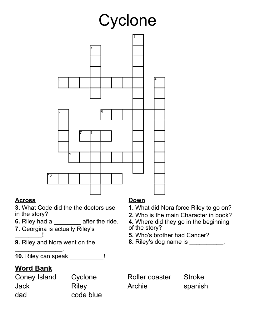Cyclone Crossword