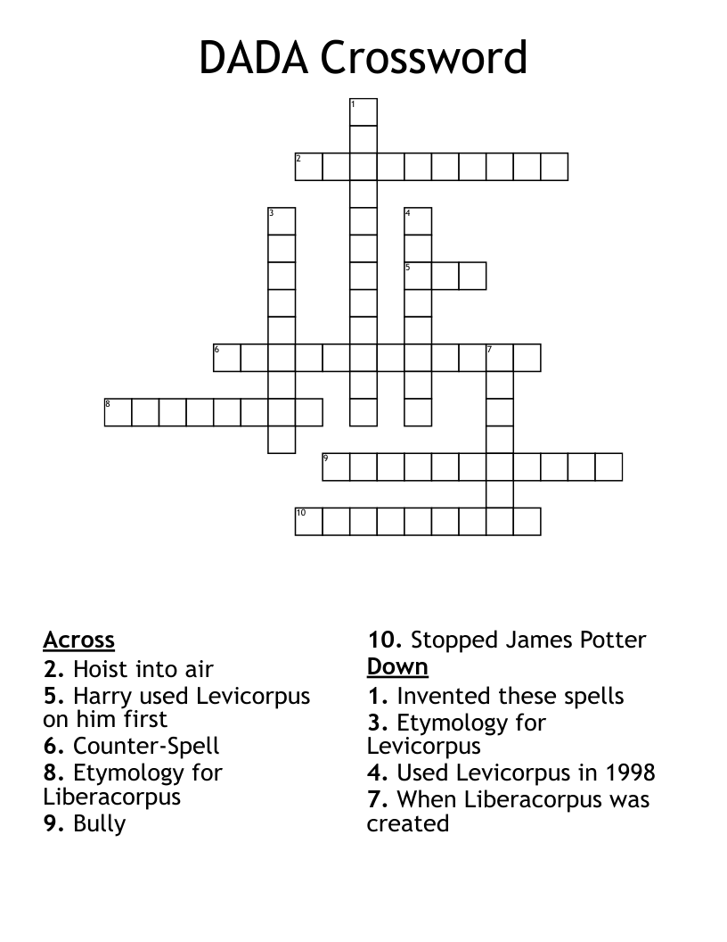 DADA Crossword