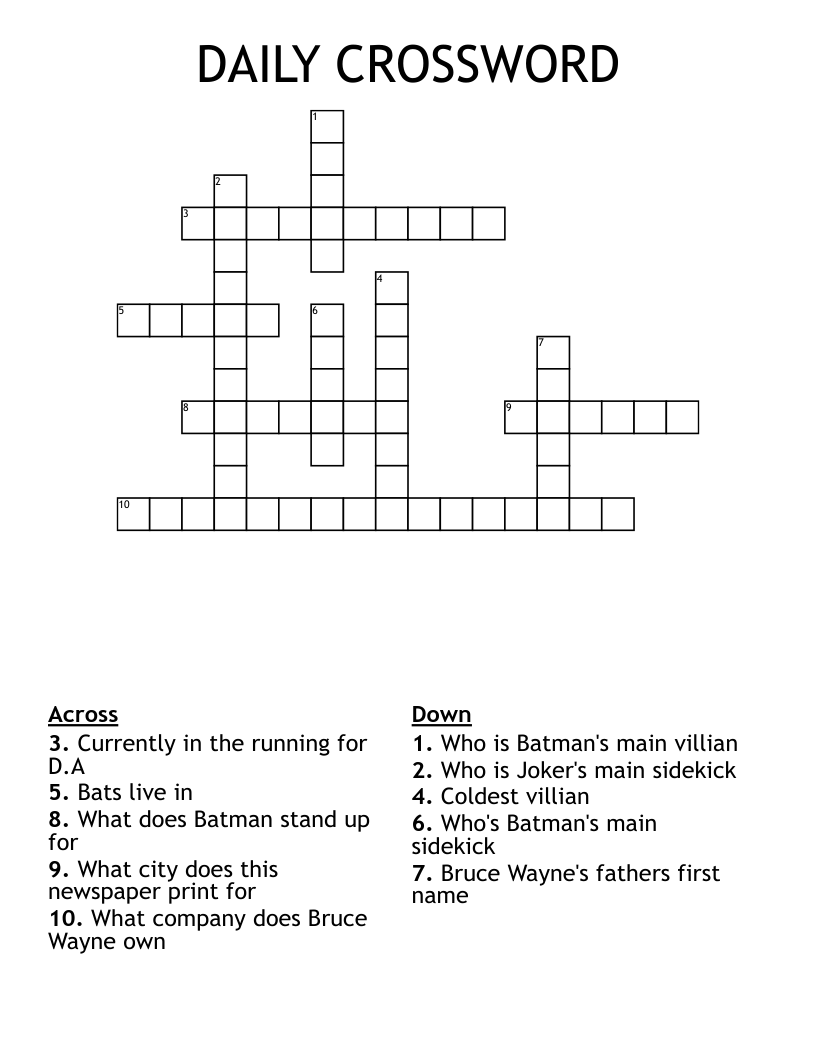 DAILY CROSSWORD
