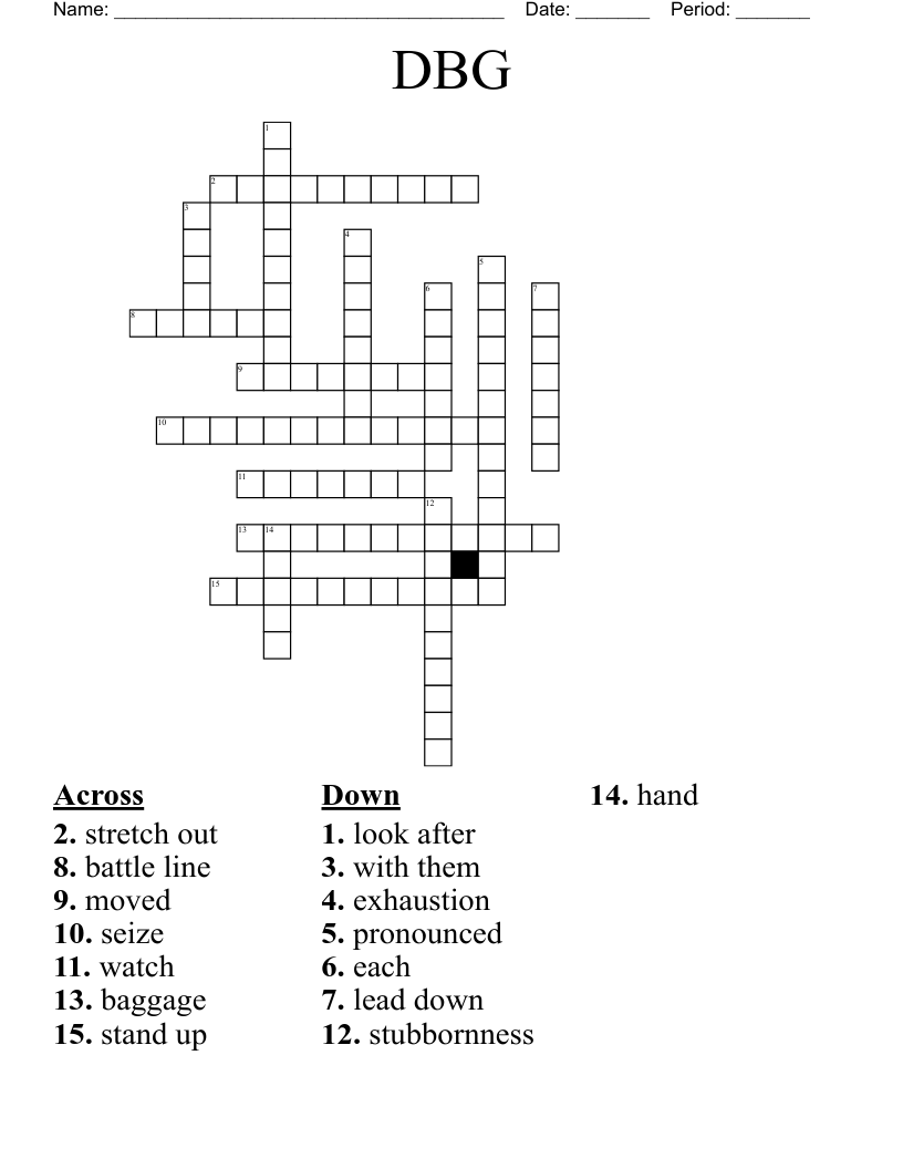 DBG  Crossword