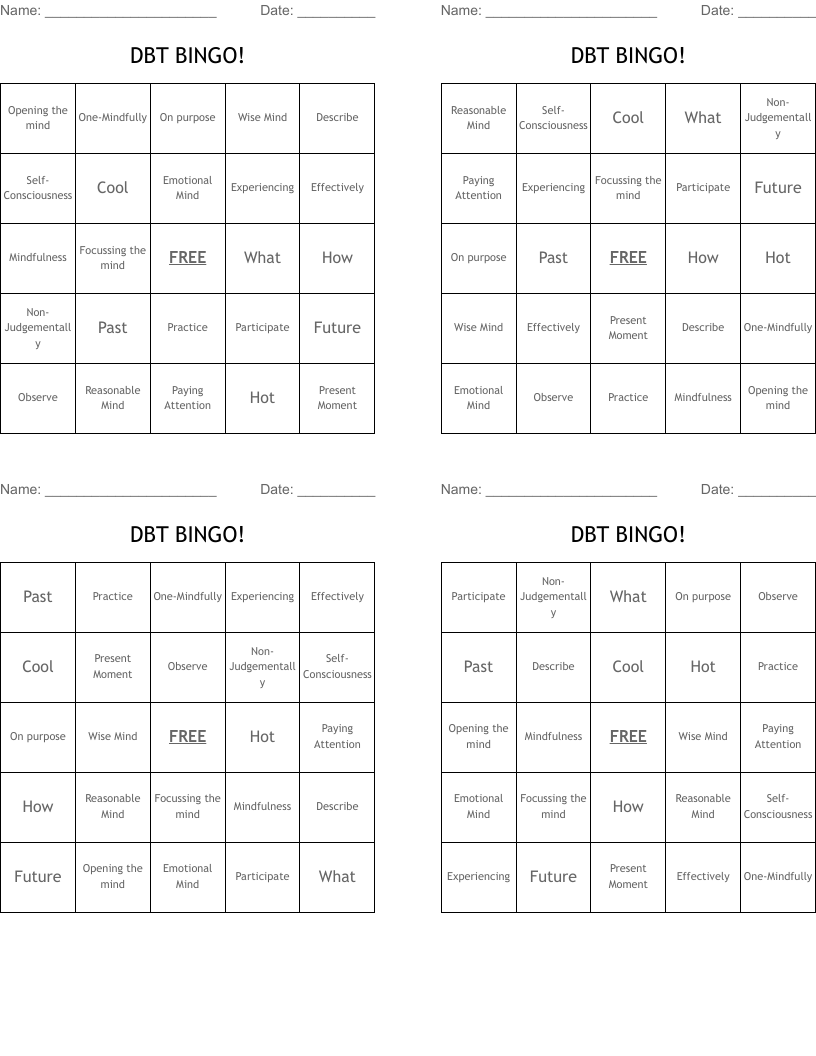 DBT BINGO!
