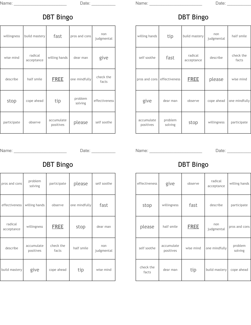DBT Bingo