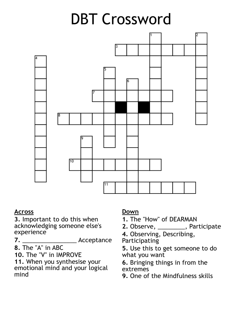 DBT Crossword