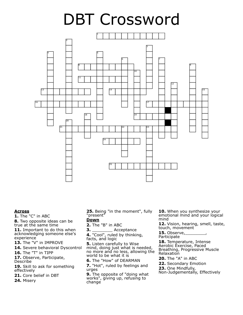 DBT Crossword