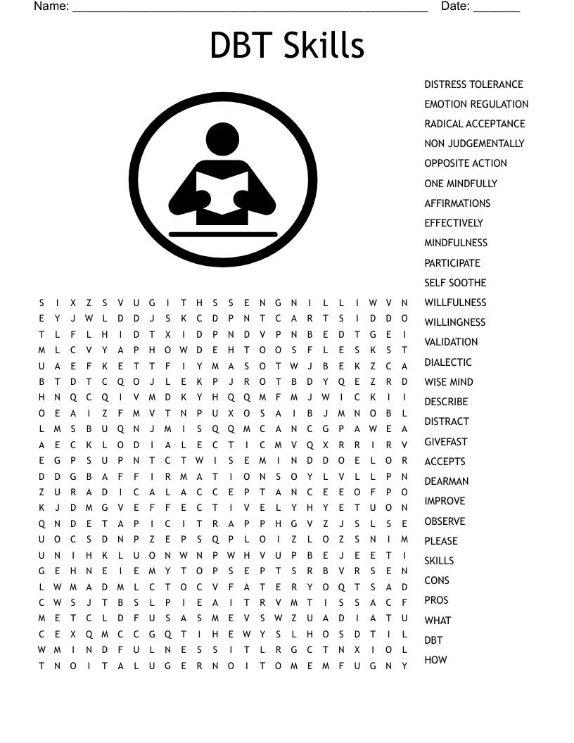 DBT Skills Word Search