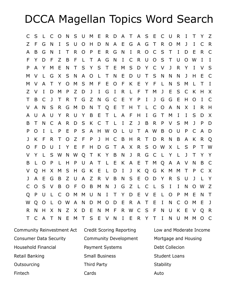 DCCA Magellan Topics Word Search