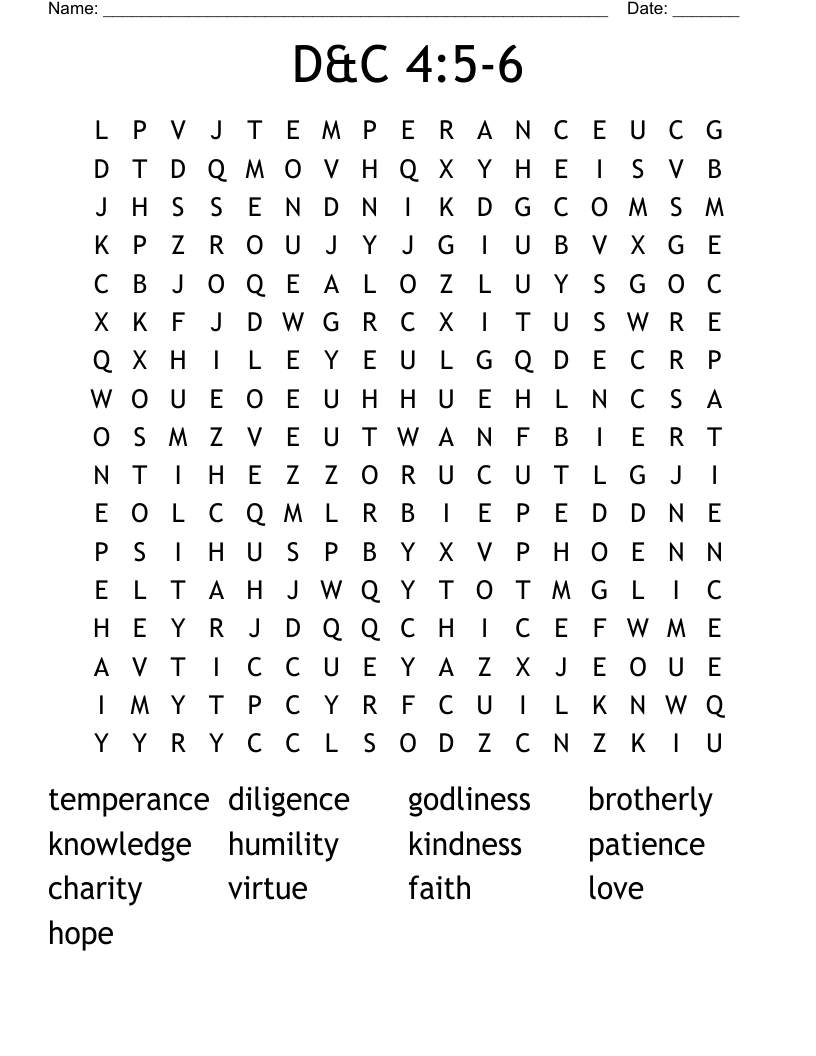 D&C 4:5-6 Word Search