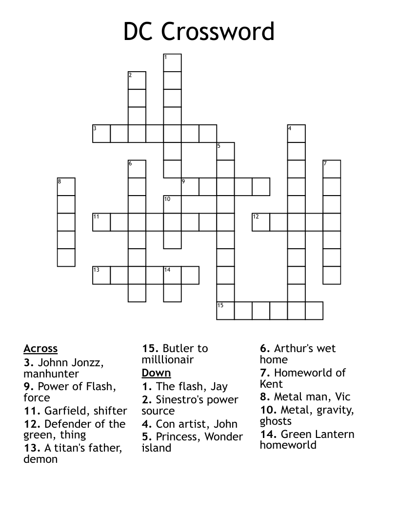 DC Crossword