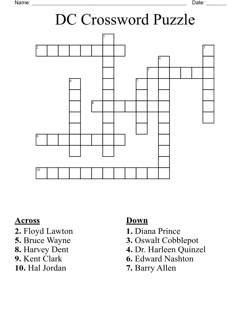 DC Crossword Puzzle