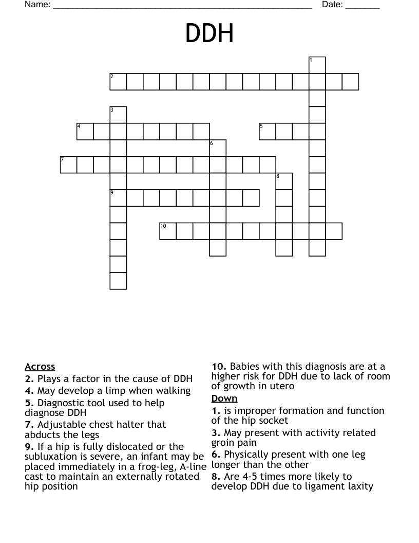 DDH Crossword