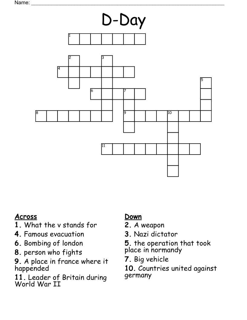 D-Day Crossword