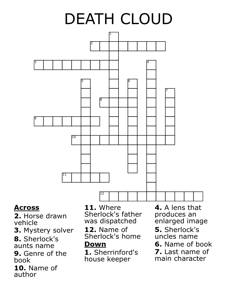 DEATH CLOUD Crossword