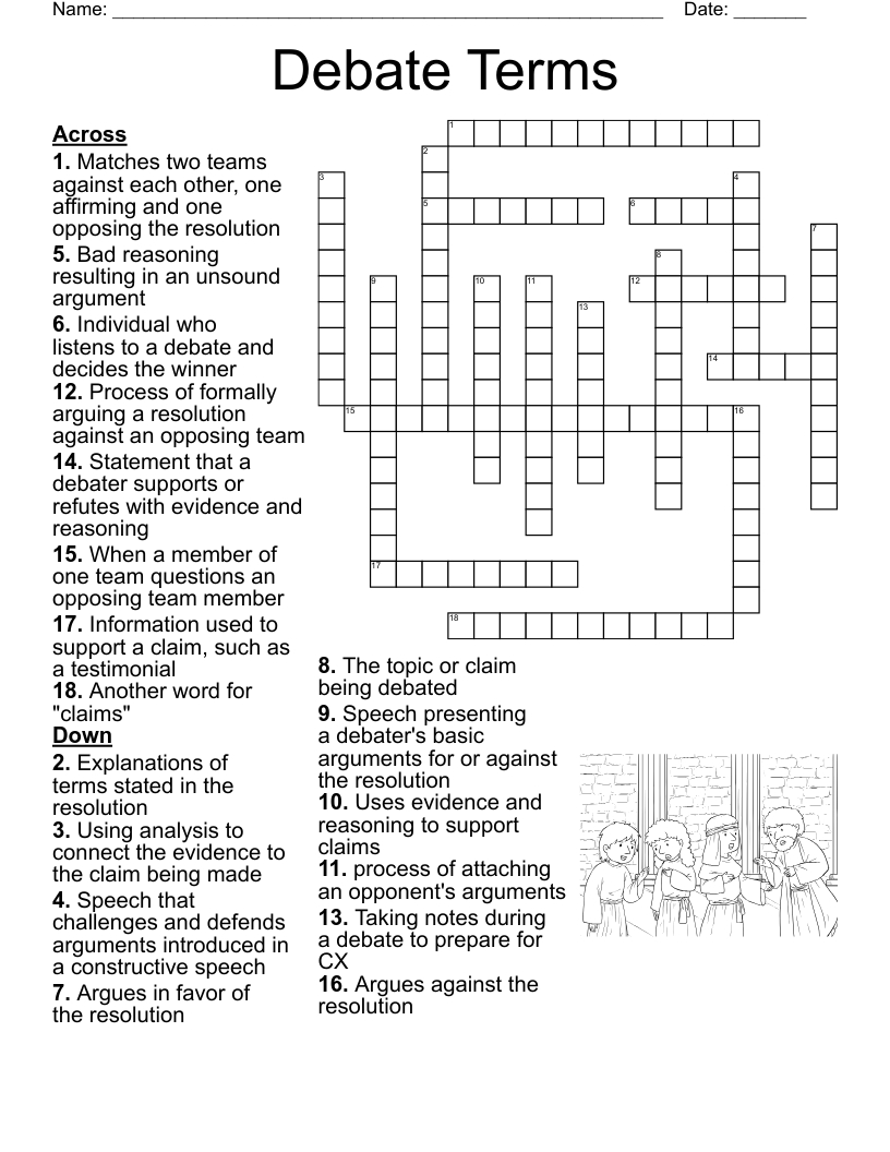 Debate Terms Crossword