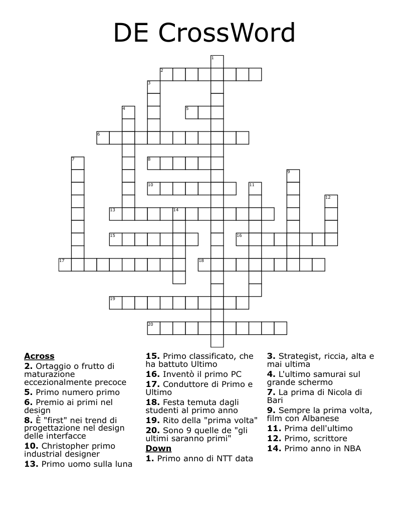DE CrossWord