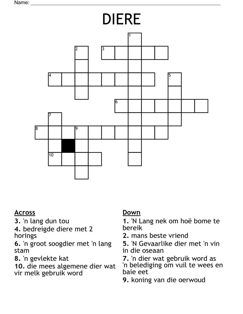 DIERE Crossword