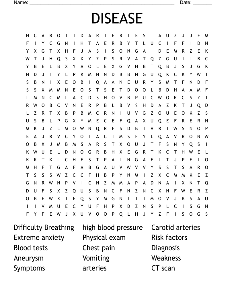 DISEASE Word Search