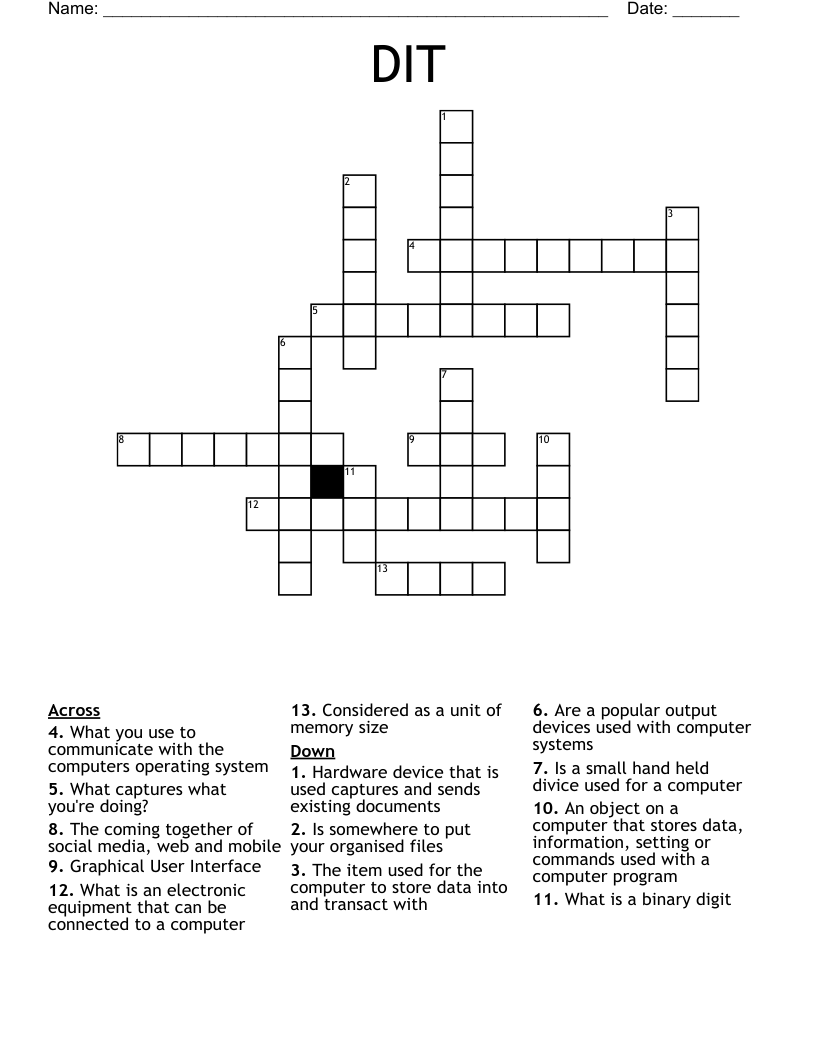 DIT Crossword