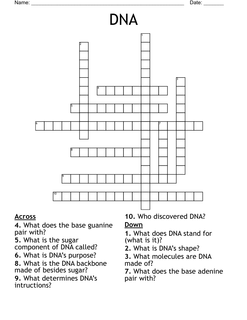 DNA Crossword