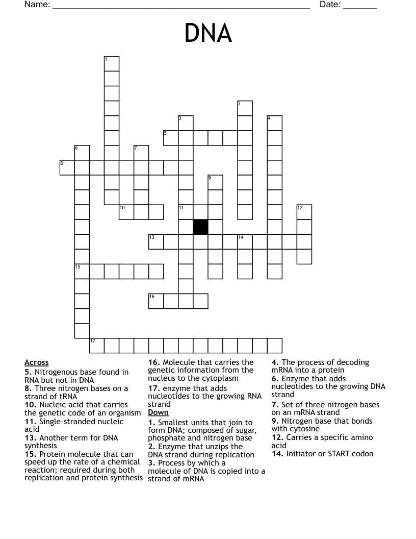 DNA Crossword