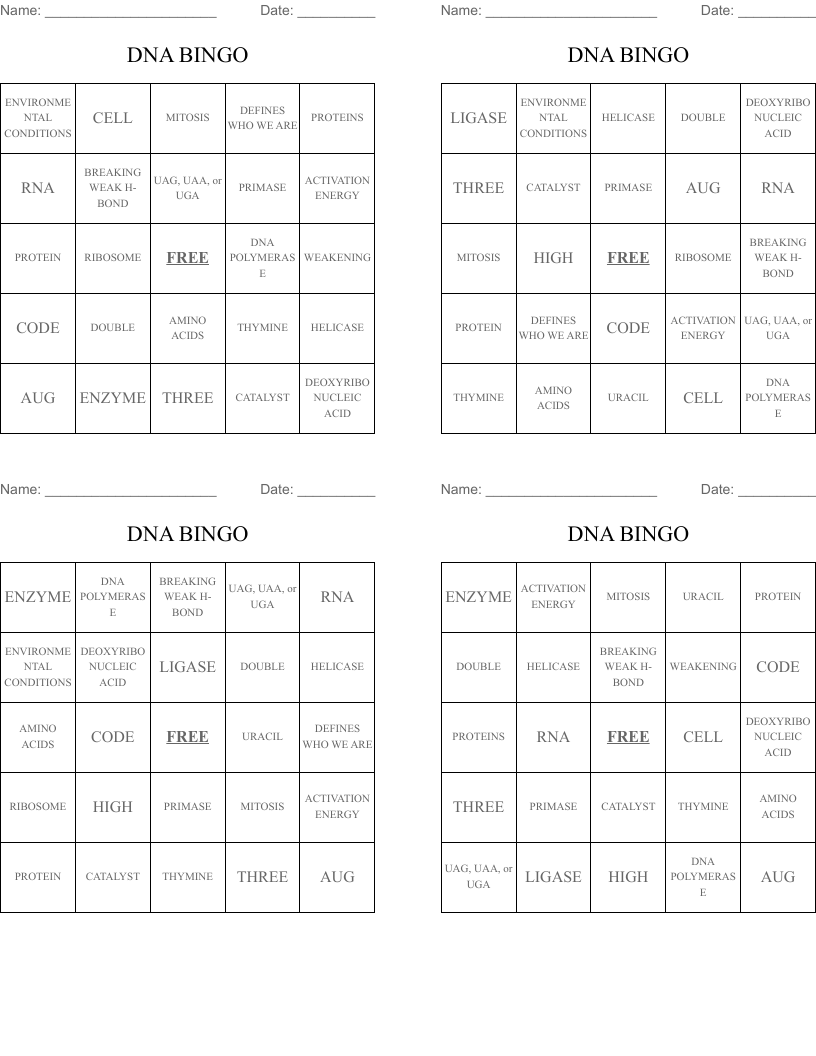 DNA BINGO