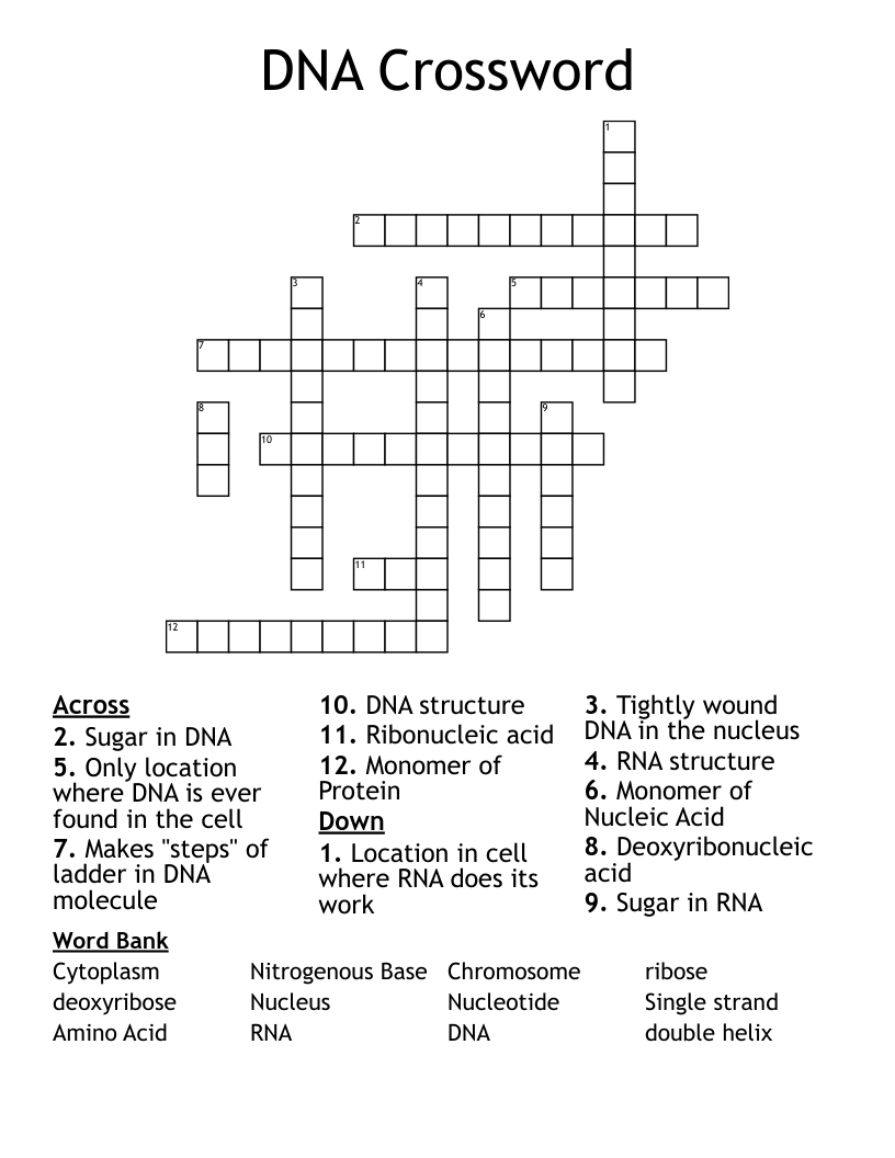 DNA Crossword