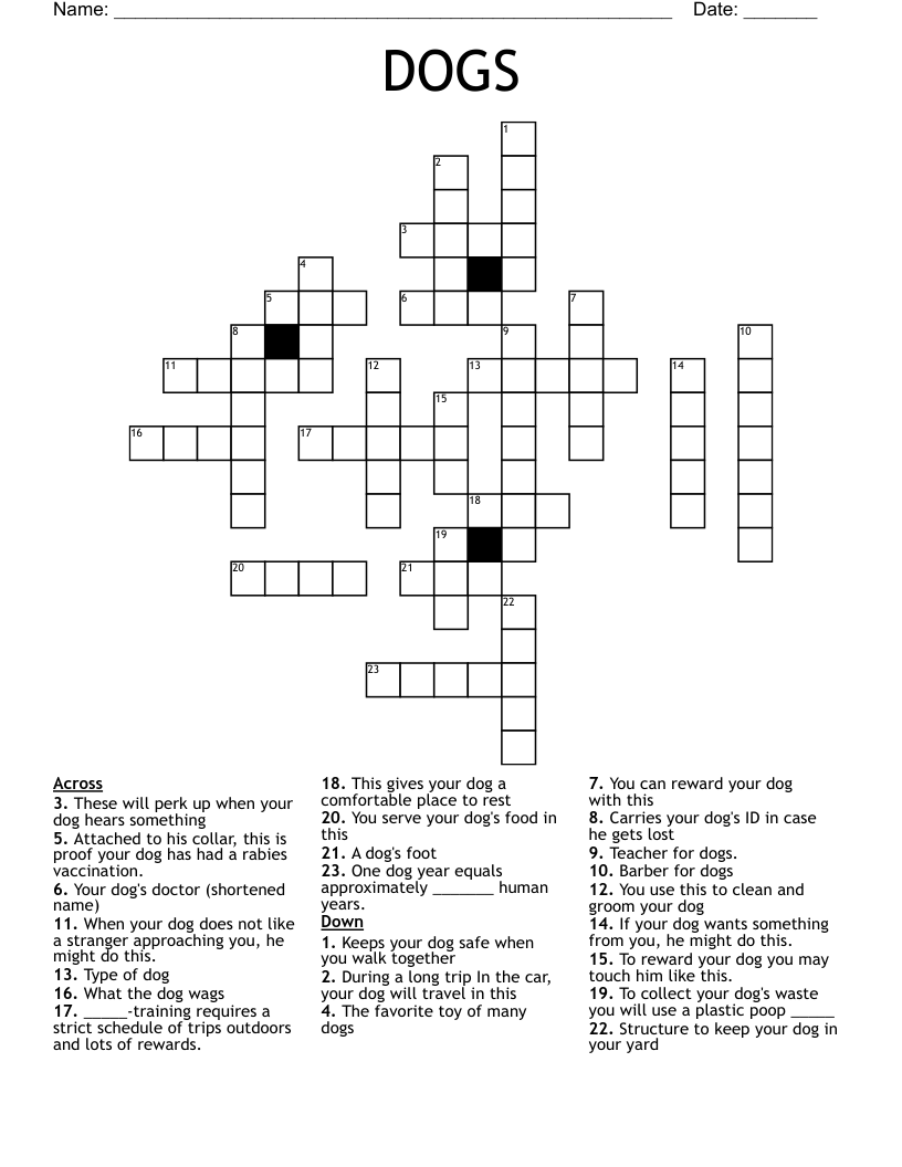 DOGS Crossword