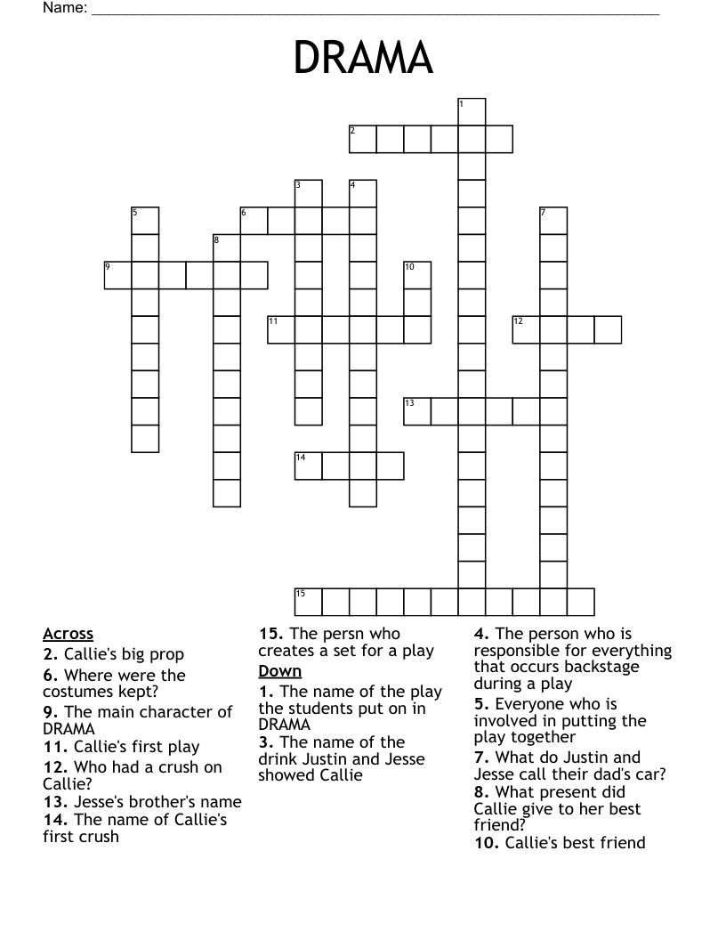 DRAMA Crossword