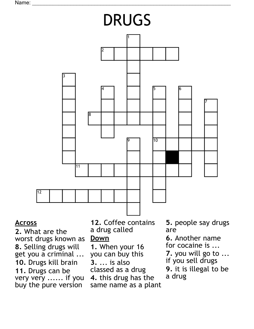 DRUGS Crossword