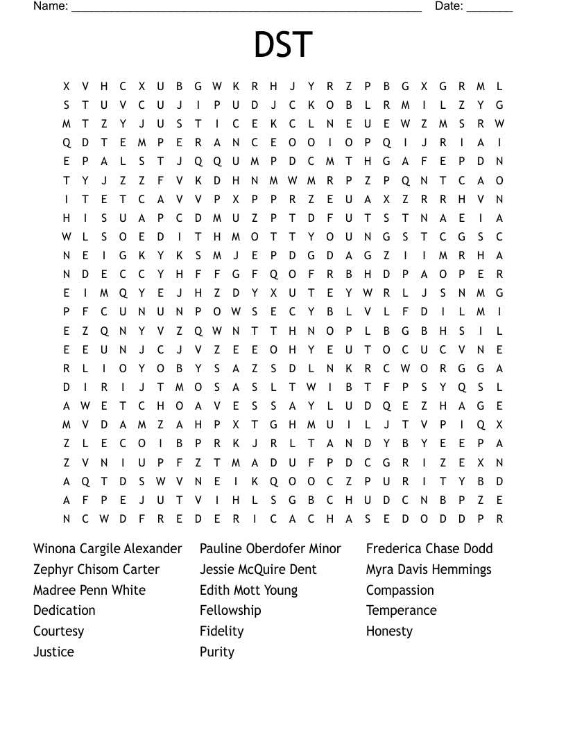 DST Word Search