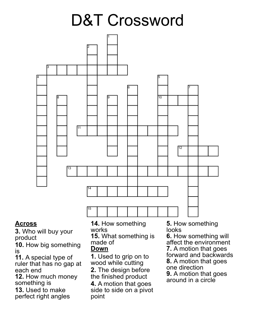 D&T Crossword