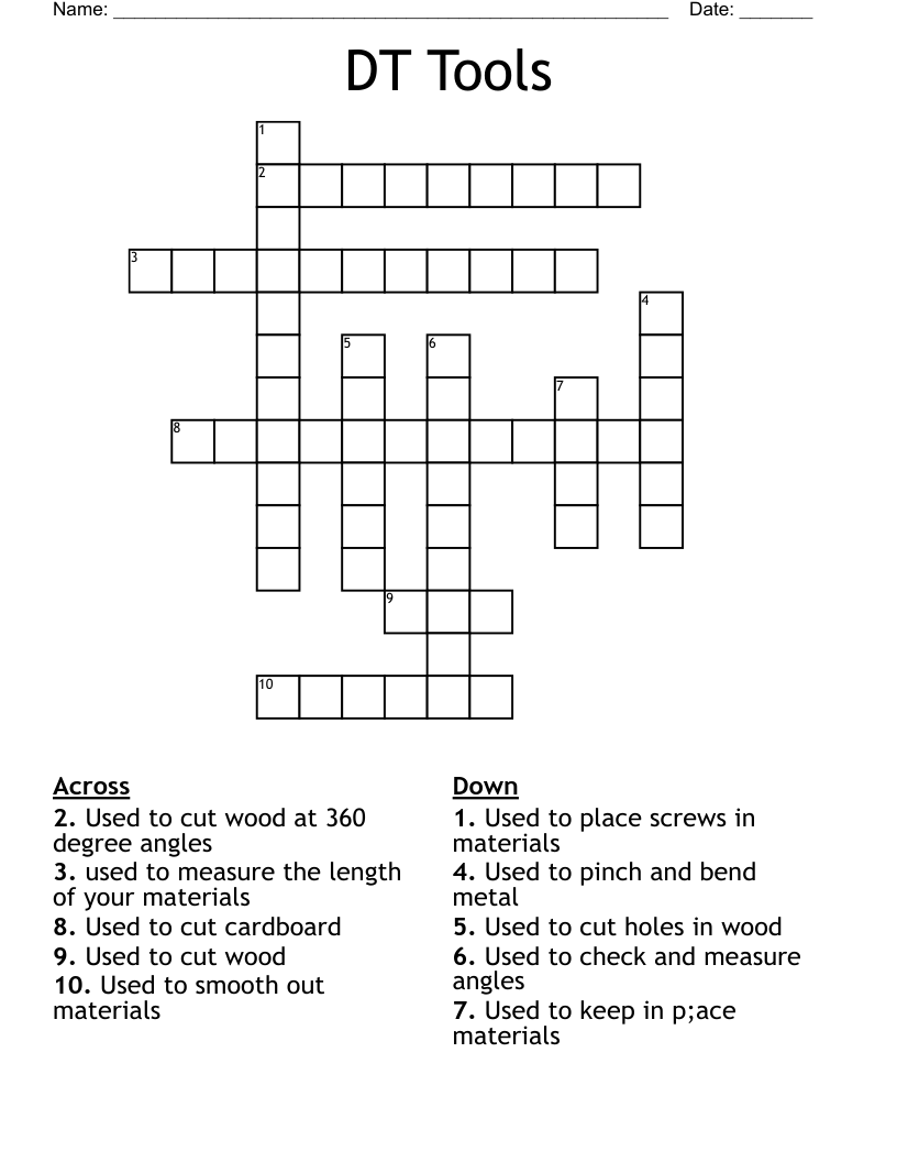 DT Tools Crossword