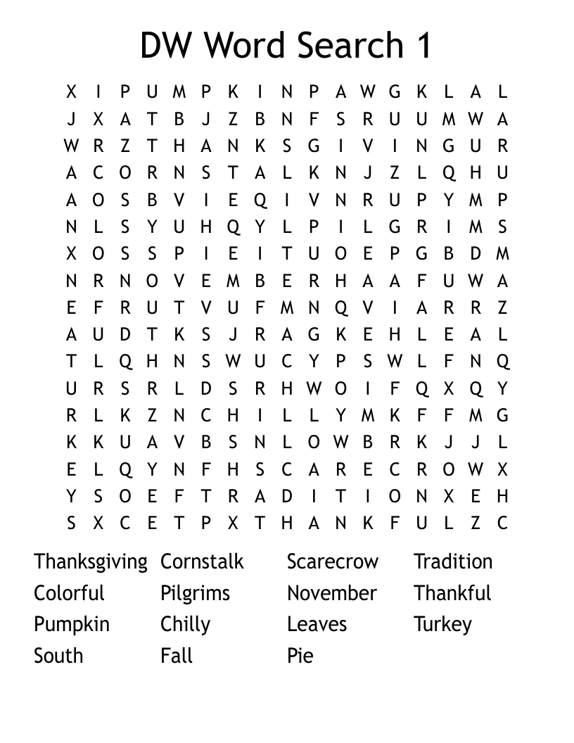 DW Word Search 1