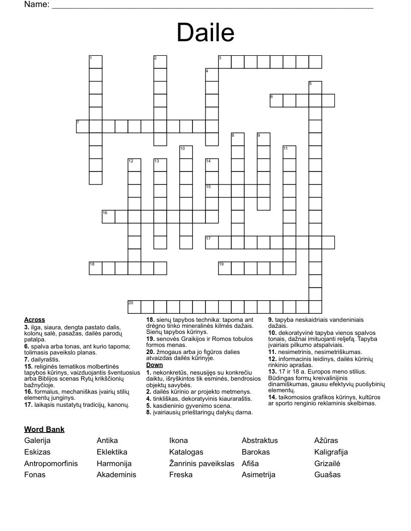 Daile Crossword