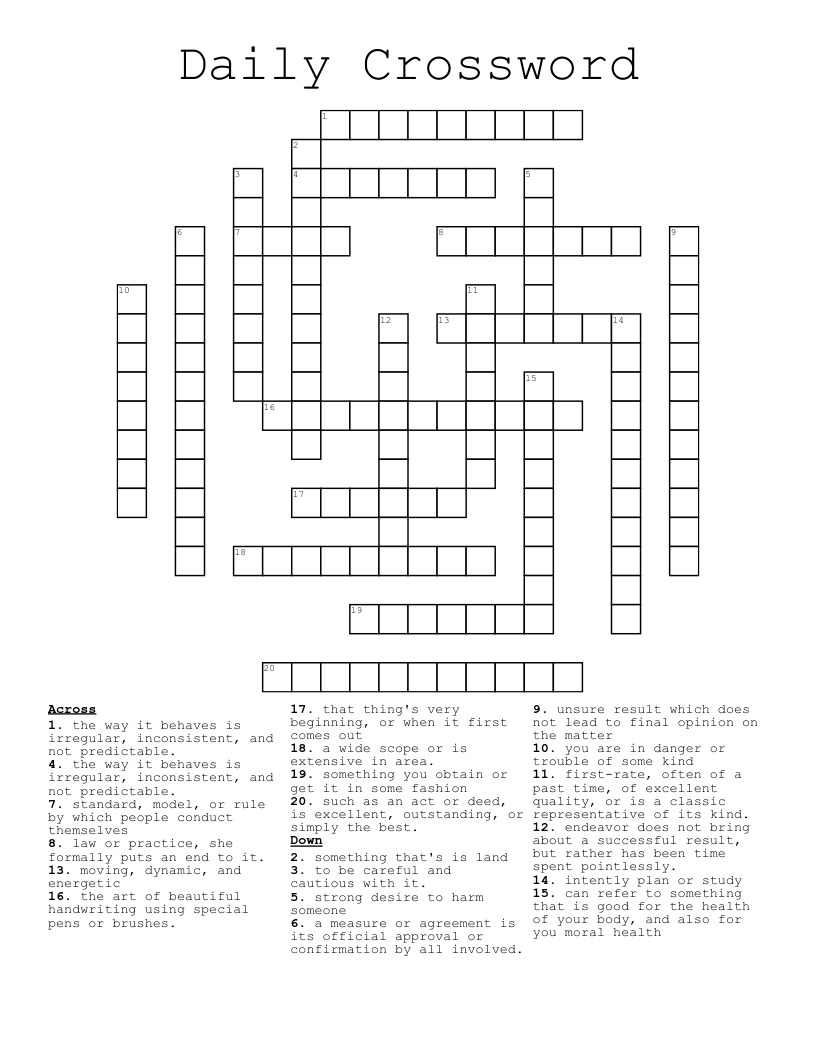 Daily Crossword