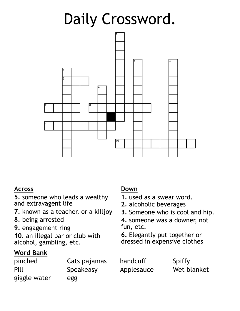 Daily Crossword. 