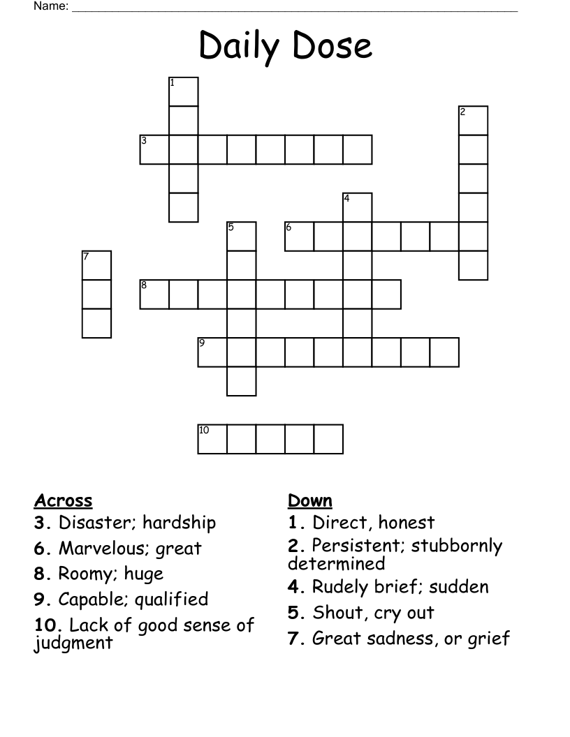 Daily Dose Crossword
