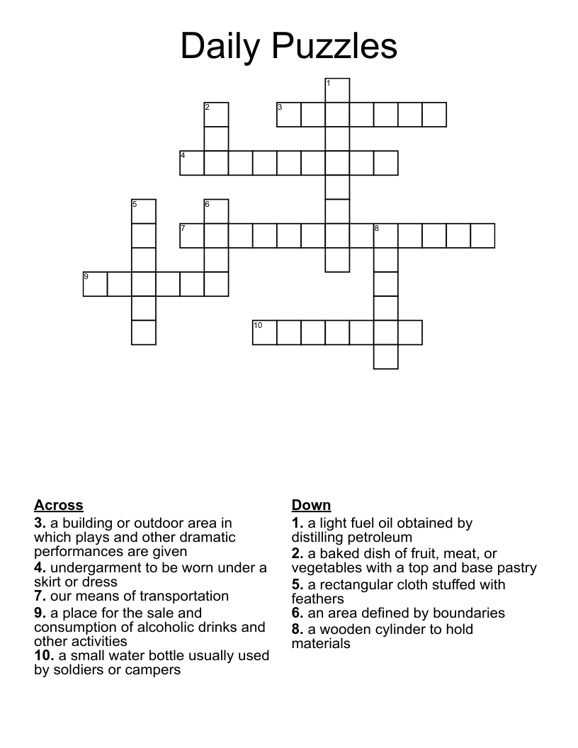 Daily Puzzles Crossword