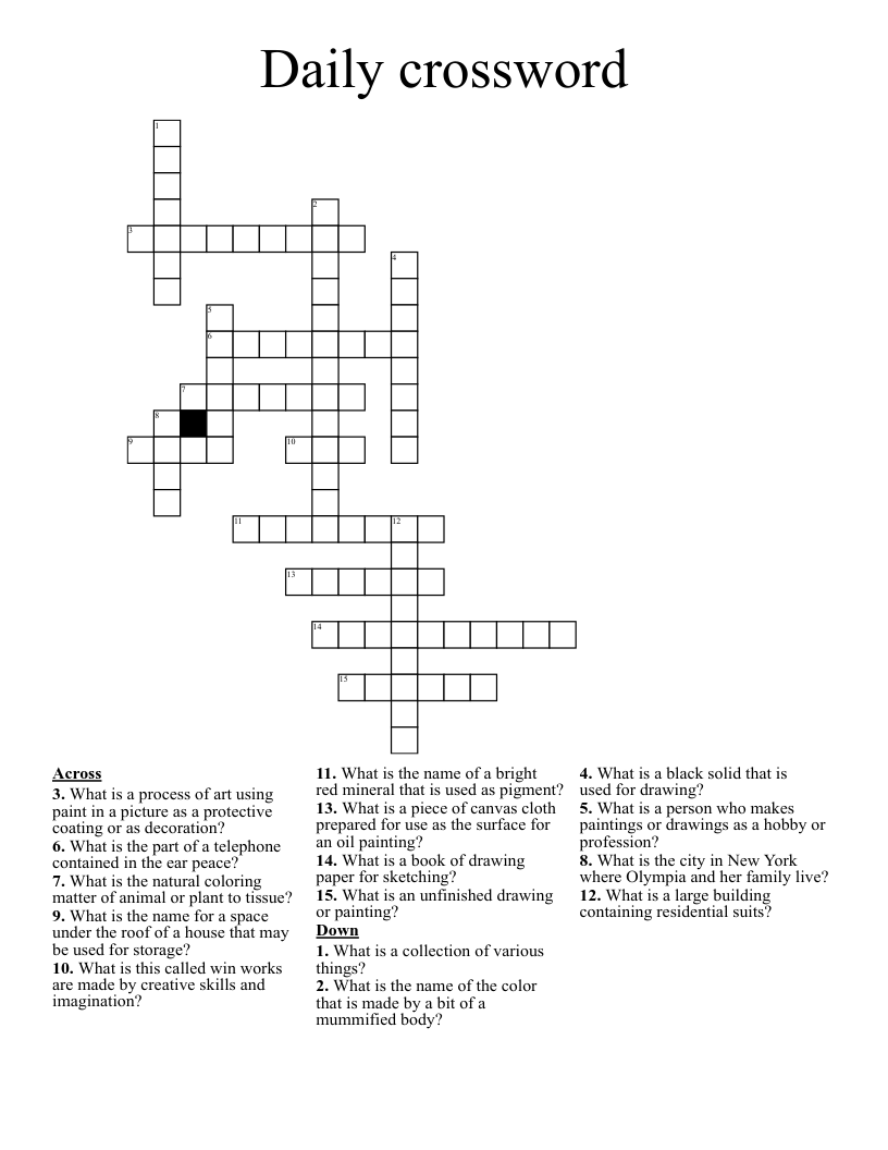 Daily crossword 