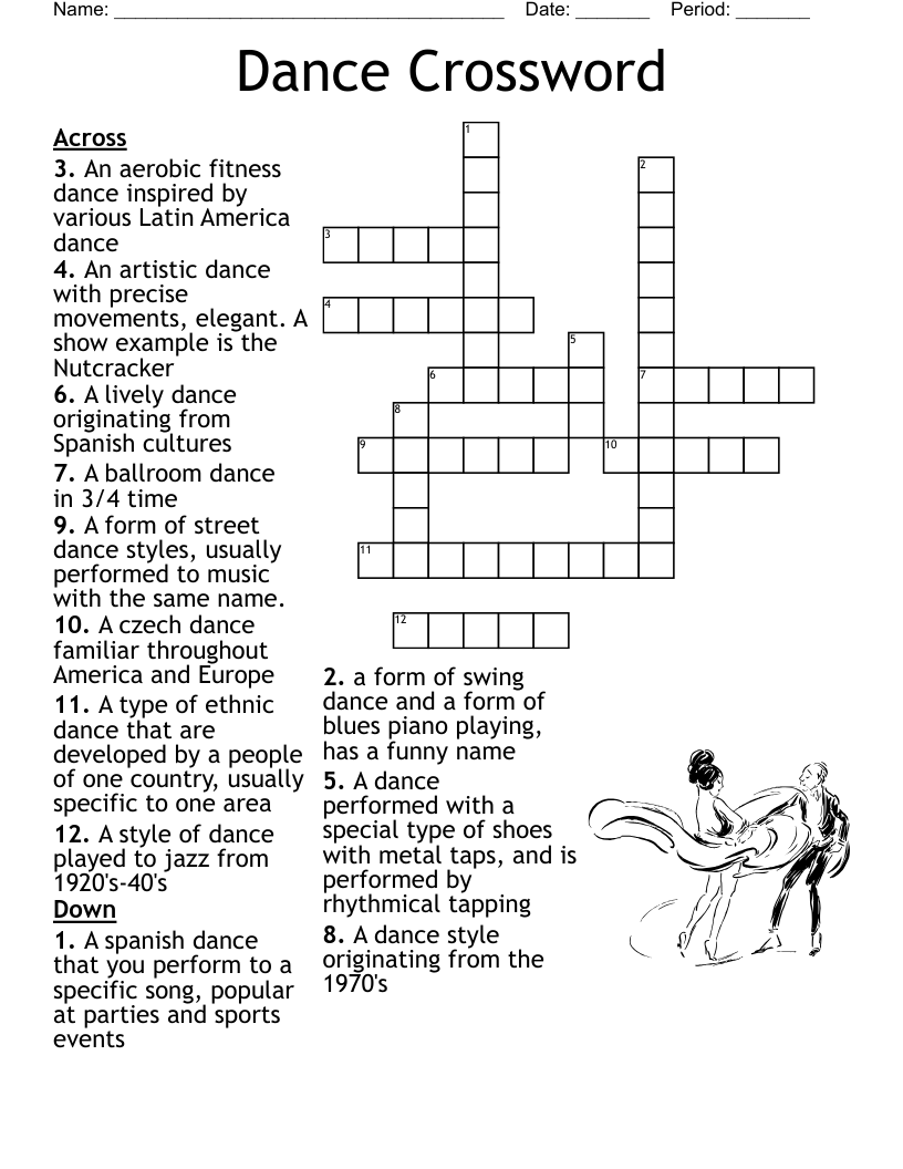 Dance Crossword