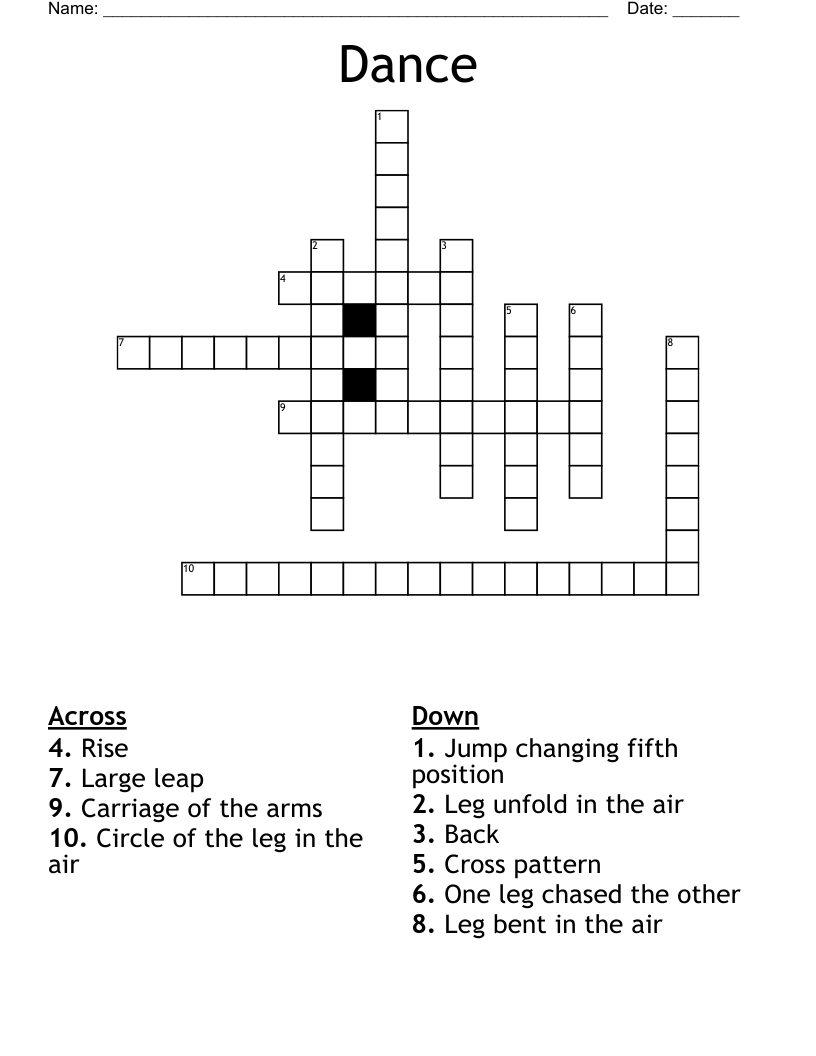 Dance  Crossword