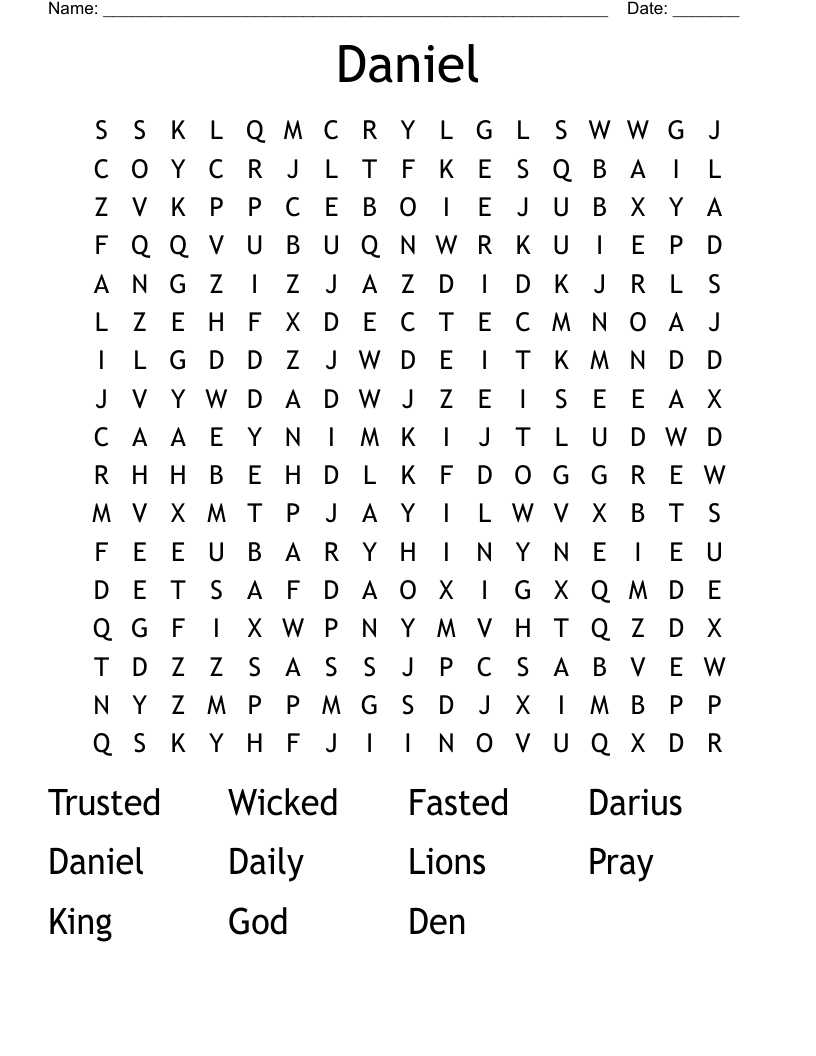 Daniel Word Search