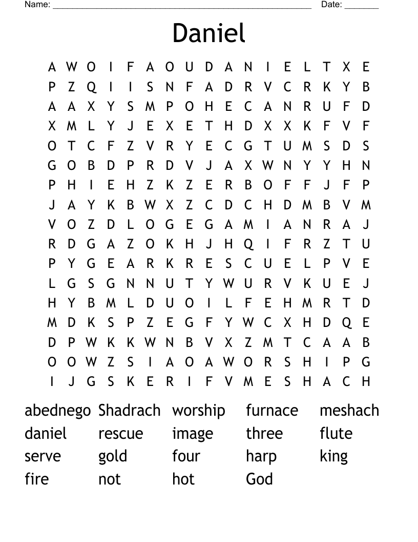 Daniel Word Search