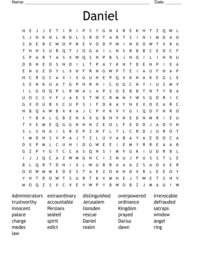 Daniel Word Search