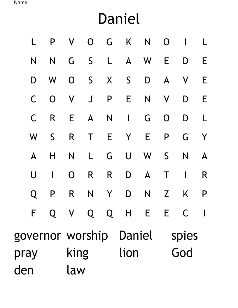 Daniel Word Search